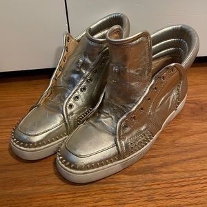 Louboutin Gold High Tops